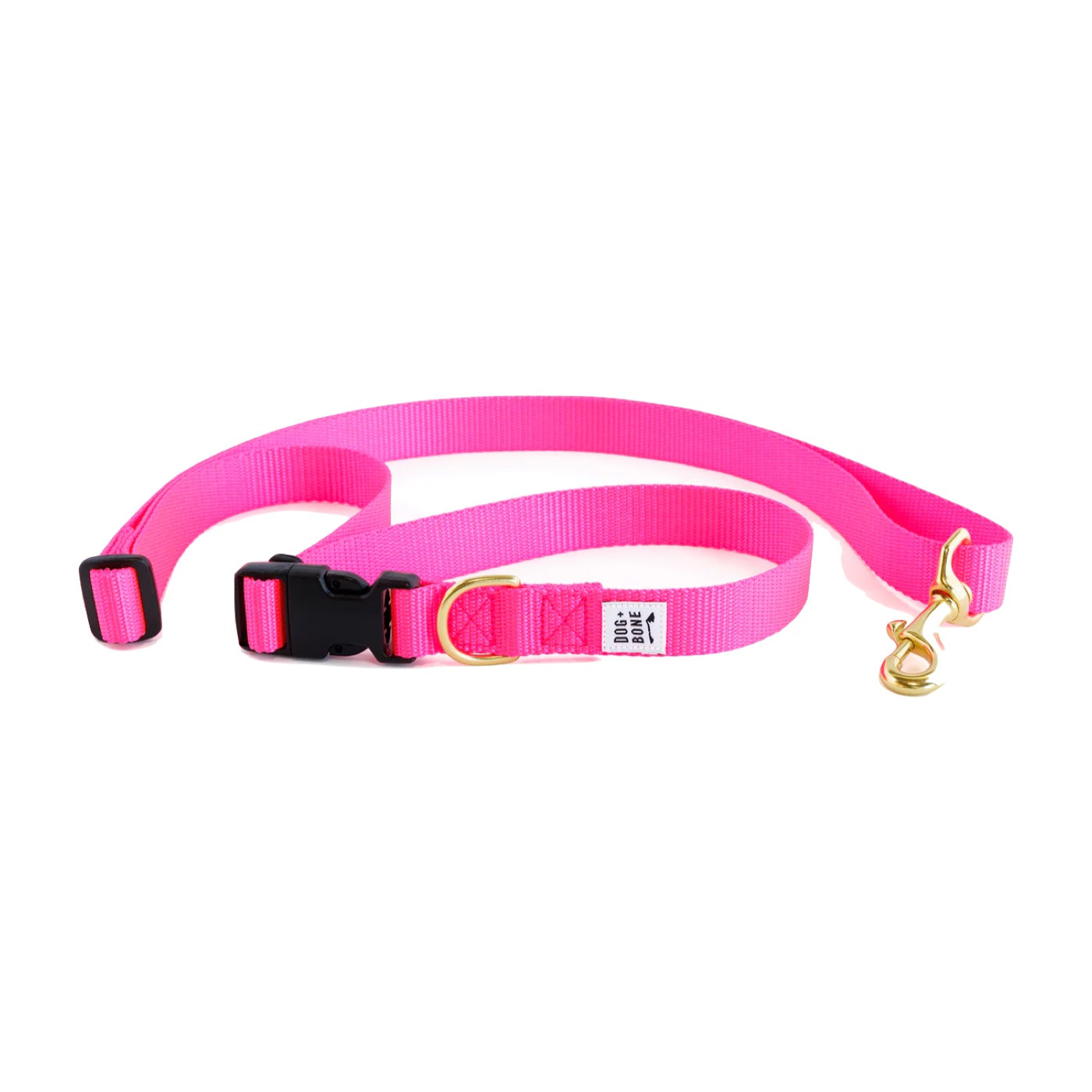 Dog+Bone Adjustable Leash 3-6ft, Hand Held/ Hands Free, Pink