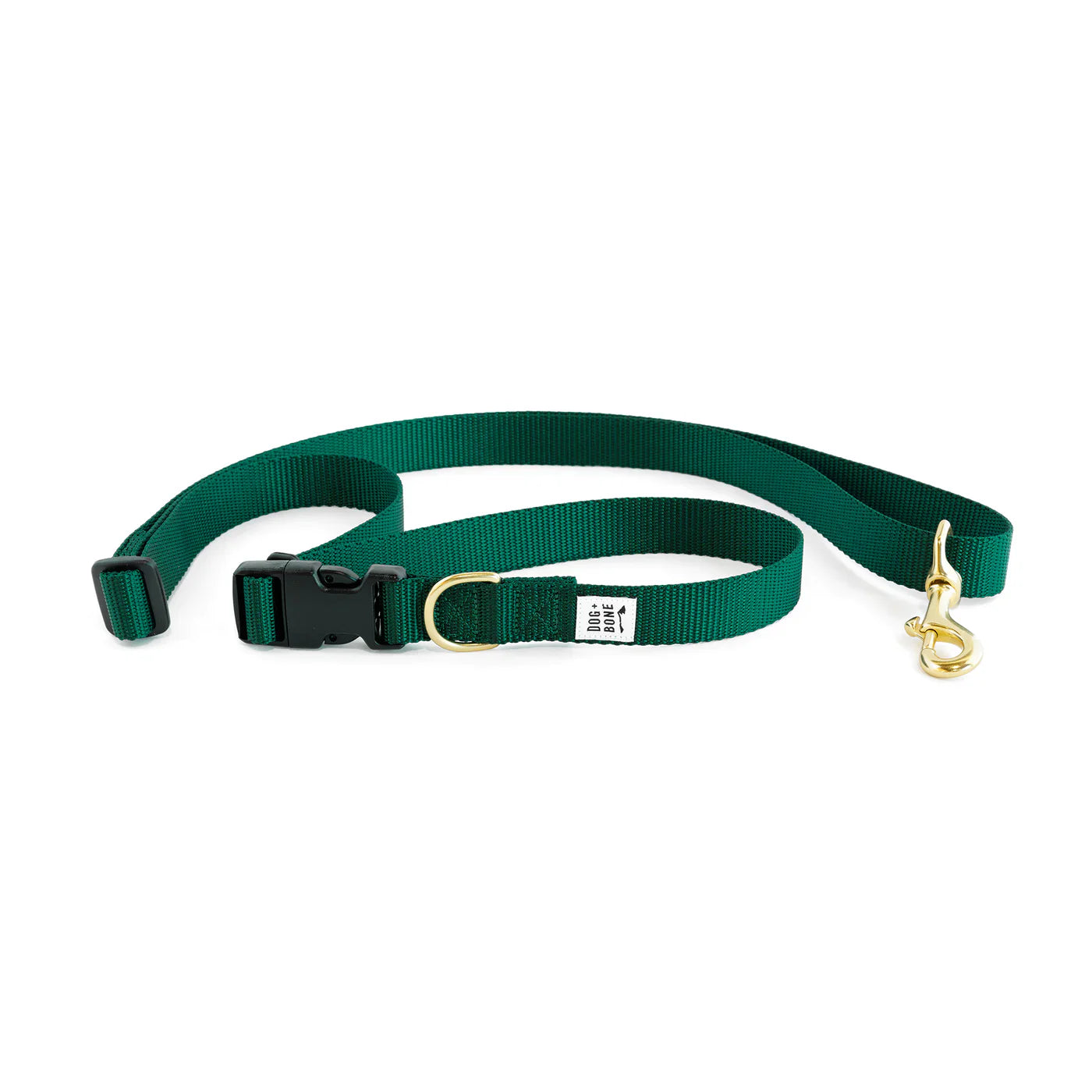 Dog+Bone Adjustable Leash 3-6ft, Hand Held/ Hands Free, Forest Green
